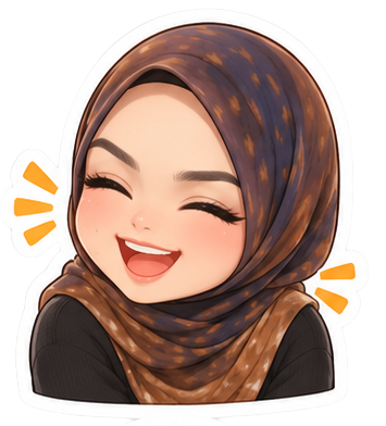 Ilustrasi Safna tertawa